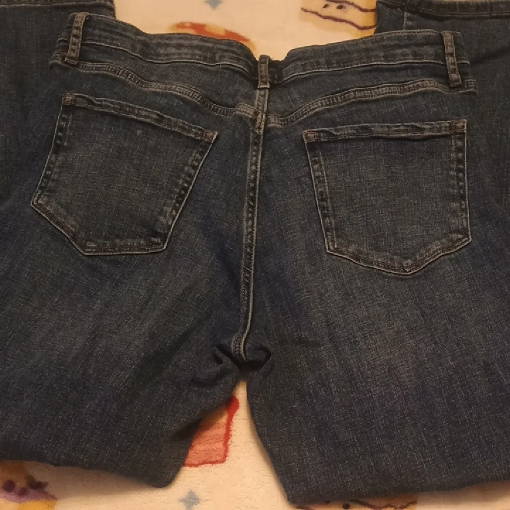 Chaps Dark Blue Straight Leg Jeans Short - Picture 5 of 7